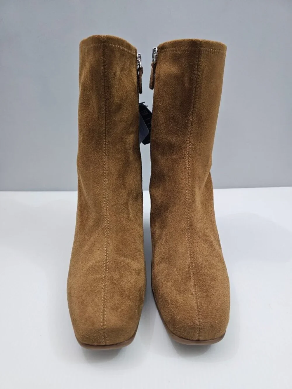 Aerosoles Miley Dress Ankle Boot Womens 10 Camel Brown Stretch Block Heel NEW